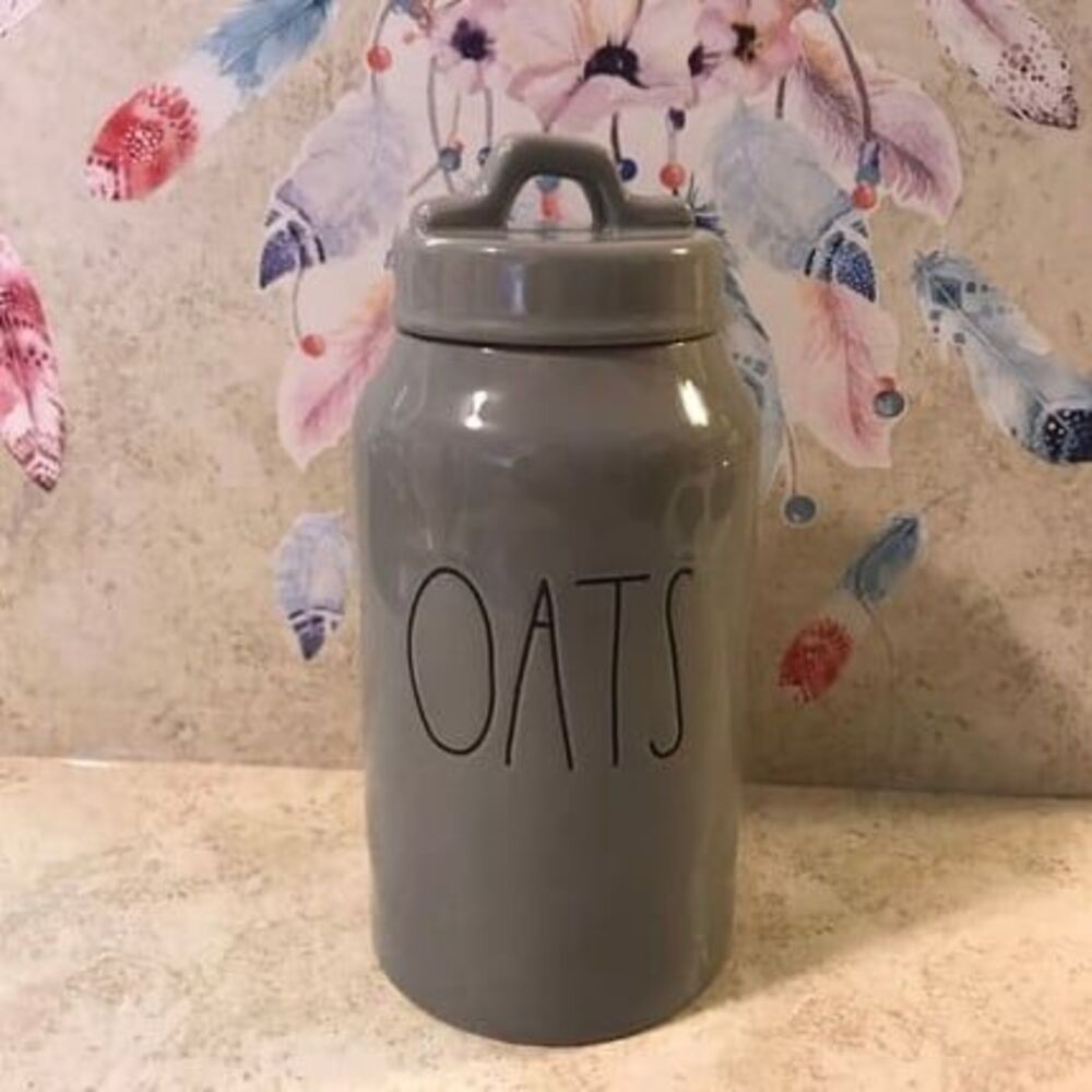 Rae Dunn Gray OATS Canister